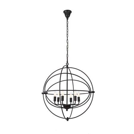 Elegant Lighting Vienna 6 light Dark Bronze Pendant 1453D25DB
